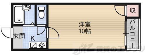 コートヴィエール新大阪(1K/4階)の間取り写真