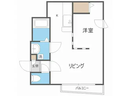 ティアラ4・3(1LDK/2階)の間取り写真
