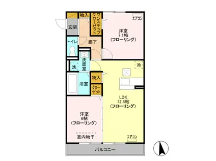 CANDY WOOD(2LDK/1階)の間取り写真