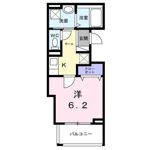 レジデンス 藤ケ森(1K/2階)の間取り写真