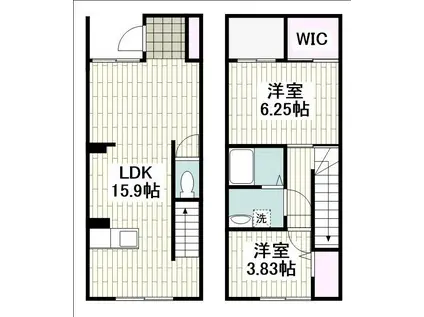 N-TERRACE黄金町(2LDK/1階)の間取り写真