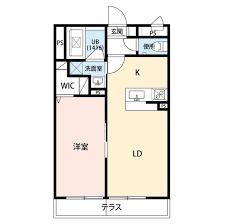 アムール彩都II(1LDK/2階)の間取り写真