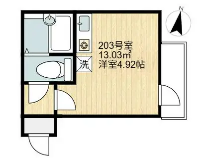 イル日暮里(ワンルーム/2階)の間取り写真