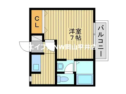 エスペランサ(1K/2階)の間取り写真