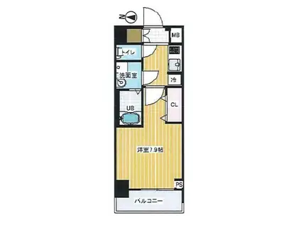 サムティ福島PORTA(1K/2階)の間取り写真