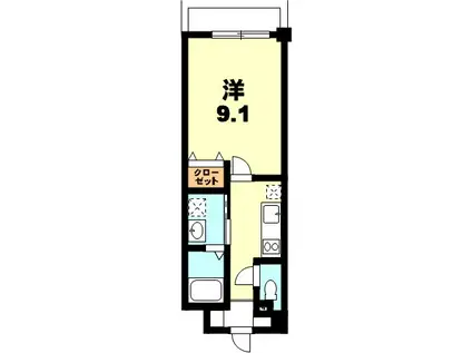 ルシールラホーヤ(1K/3階)の間取り写真