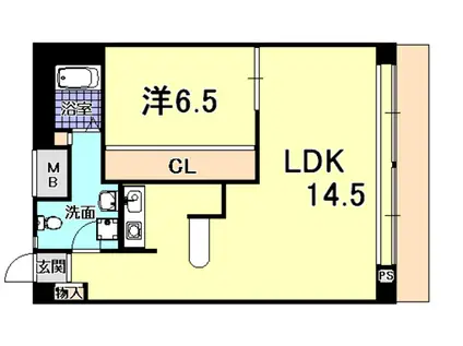 イーストコート2番街(1LDK/10階)の間取り写真