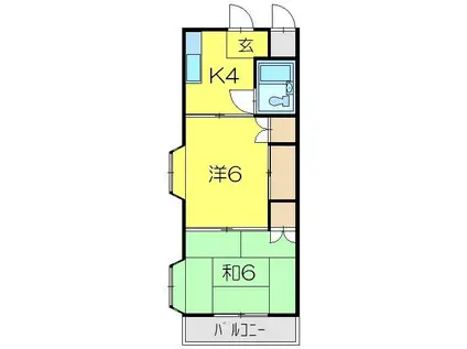 エンビロンス秋津(2K/2階)の間取り写真