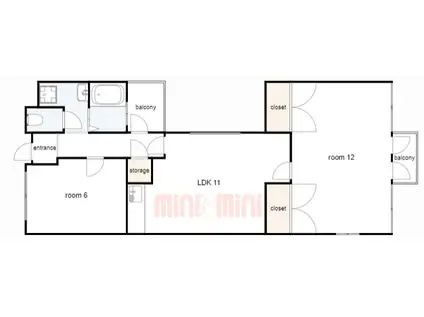 サンヒルズ芦屋I(2LDK/3階)の間取り写真