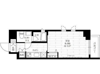 ステージファースト両国南アジールコート(1K/2階)の間取り写真
