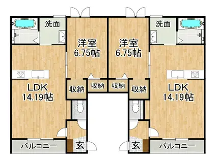 FERRULLII(1LDK/3階)の間取り写真