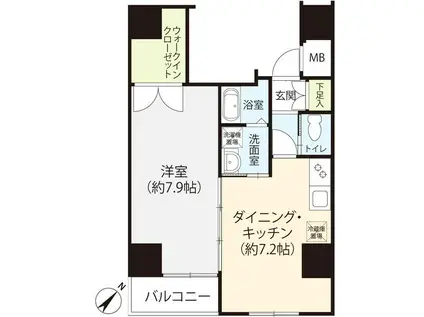 リヴシティ神田(1DK/5階)の間取り写真