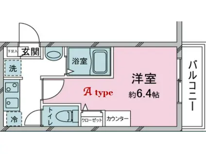 蕨市北町 アパート(1K/1階)の間取り写真