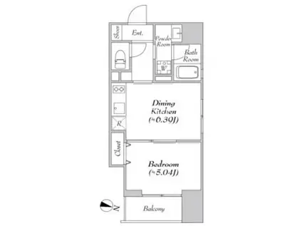 エルスタンザ神田須田町(1DK/9階)の間取り写真