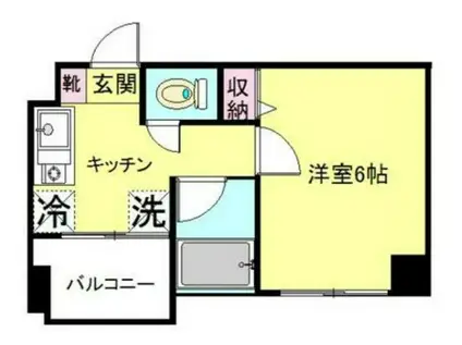 サニースポット(1K/2階)の間取り写真