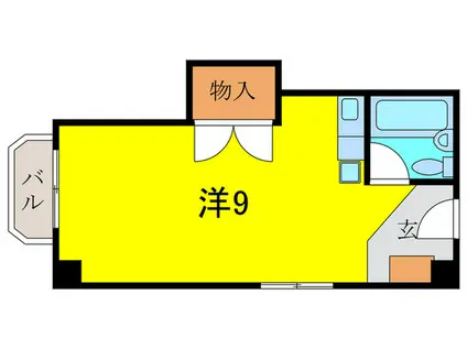ラナハウス(ワンルーム/4階)の間取り写真