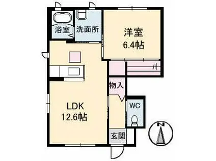 セントポーリアA(1LDK/1階)の間取り写真