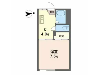 ハイツエレガンス(1K/1階)の間取り写真