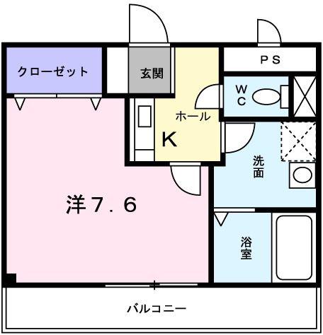 ラフィネ(1K/1階)の間取り写真