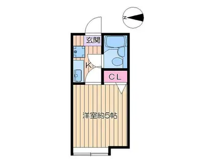 アーバンハイツB(1K/1階)の間取り写真