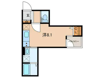 エムポワール(ワンルーム/1階)の間取り写真