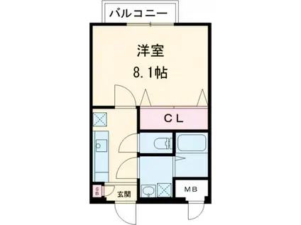 シャルレ一番館(1K/5階)の間取り写真