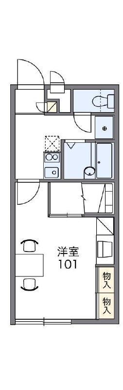 レオパレス高尾(1K/2階)の間取り写真