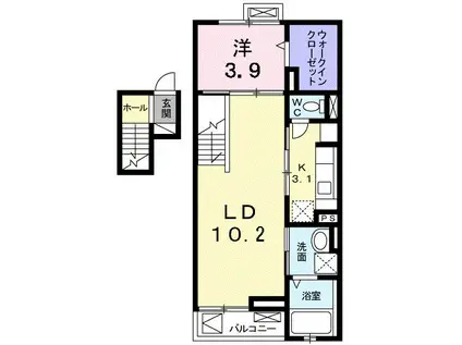 ベル イシカワ(1LDK/4階)の間取り写真