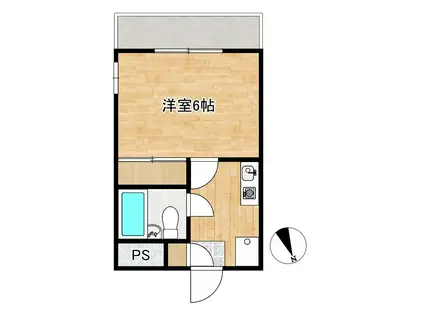 BEL AIR GARDENXI(1K/2階)の間取り写真