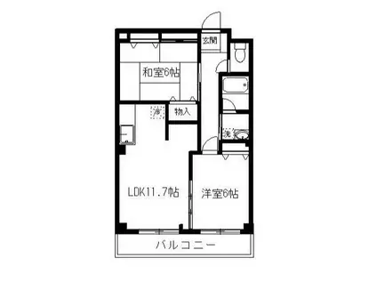 ミール彦成(2LDK/2階)の間取り写真