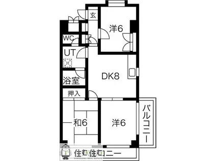 新豊田ステーションビル(3DK/5階)の間取り写真