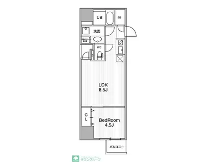 アーバンフラッツ池袋プレミアム(1LDK/24階)の間取り写真