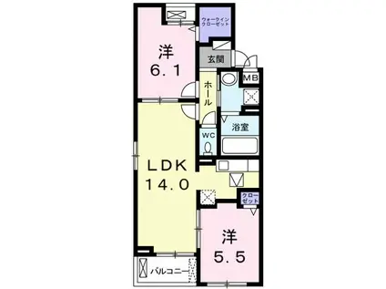 GF VIL(2LDK/1階)の間取り写真