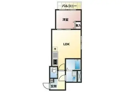 ALEGRIA香里園II(1LDK/3階)の間取り写真