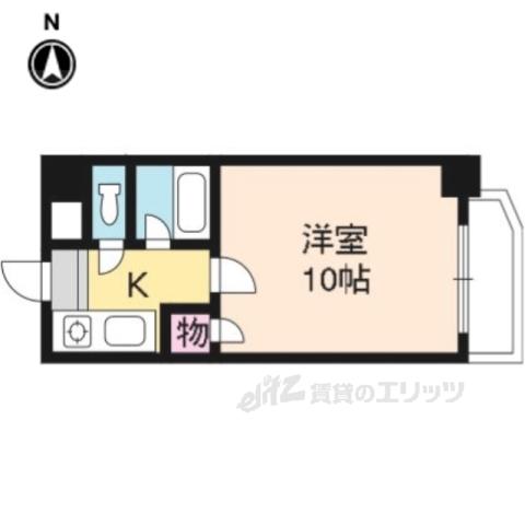 ラ・フロール小山(1K/4階)の間取り写真