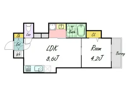 アトムハウスIII番館(1LDK/1階)の間取り写真
