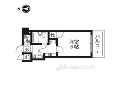 ホーユウコンフォルト京都伏見302(1K/3階)の間取り写真