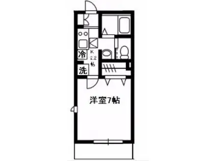 サンパティークメゾンII(1K/1階)の間取り写真