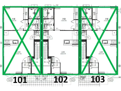 アミュレット峰山1(1LDK/1階)の間取り写真