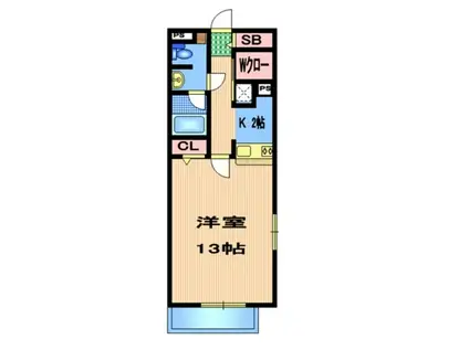 グランツ白岡(1K/4階)の間取り写真