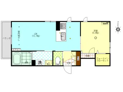 SHMベルブリスマンション青木(1LDK/3階)の間取り写真