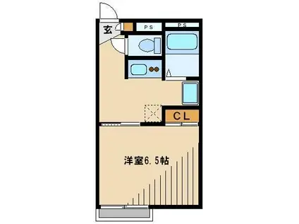 レオパレスフローラ14489(1K/2階)の間取り写真