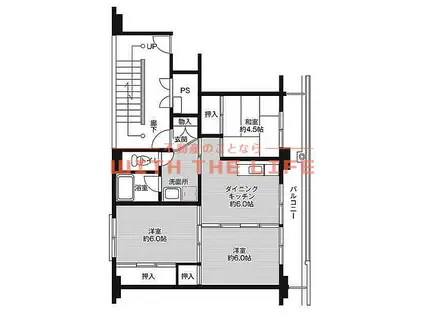 ビレッジハウス小浜(3DK/5階)の間取り写真