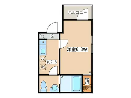 WILLISH青砥(1K/3階)の間取り写真