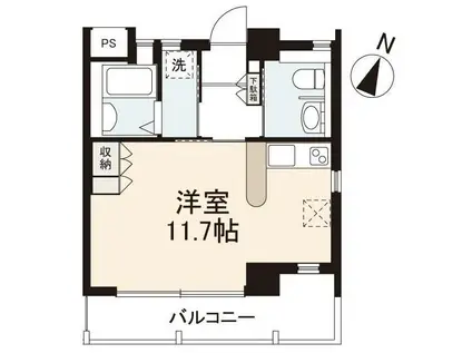 フィールドオブソウル(1K/6階)の間取り写真