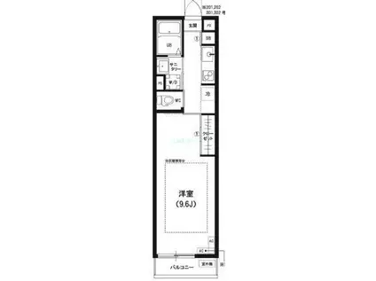 リブリ・船橋法典(1K/3階)の間取り写真