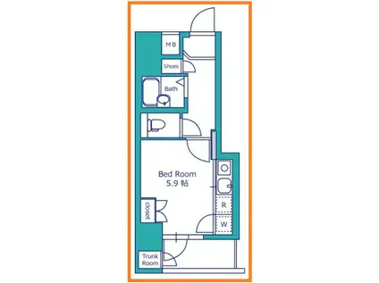 アーバイル池袋イースト(ワンルーム/7階)の間取り写真