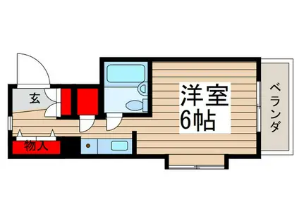 ジュネパレス柏第8(ワンルーム/1階)の間取り写真