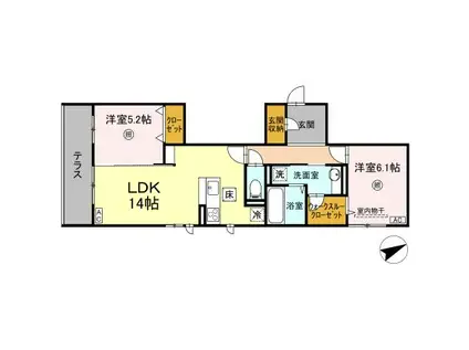 DS LIEN  C(2LDK/1階)の間取り写真