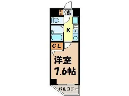 メゾンドMOE(1K/4階)の間取り写真